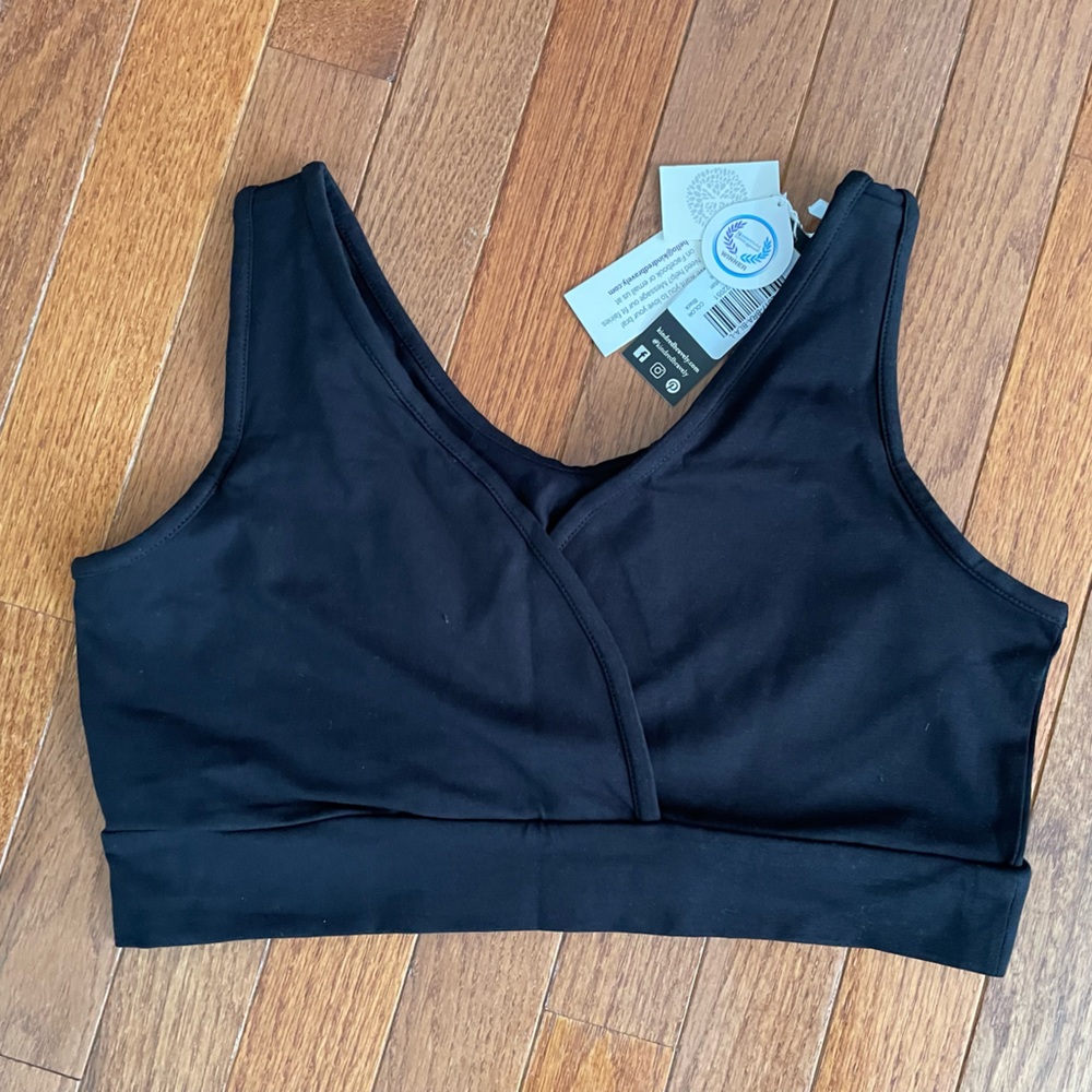 NWT Kindred Bravely Black Size Large Maternity Nursing Bra
